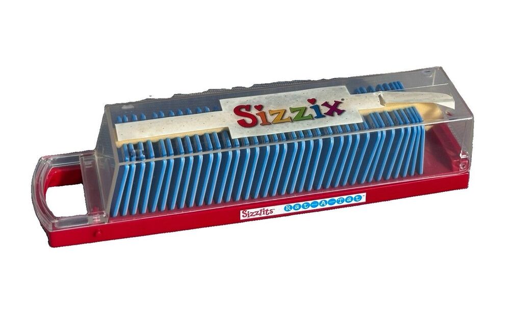 Sizzix Sizzlits “Rat-A-Tat” Die Set of 35 Alphabet, Numbers, Complete in Case
